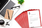 Red Vinyl Folders, Heavy Duty Plastic Folders with Clear Front Pocket, Doctor Stuff, Letter Size L-Type Document Holder for Home, Office and Medical, Pack of 100 - Image 5