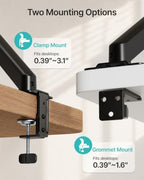 Single Monitor Arm for 17-32 Inch Screens, Full Motion Desk Mount - Image 5