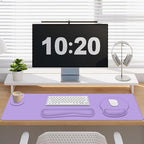 Mouse Pad Desk Pad Protector, Keyboard Wrist Rest + Mouse Pad Wrist Rest +Coaster, Large Gaming Mouse Pad for Deskpc Computer Keyboard Laptop, XXL Desk Mat Writing Pad for Office and Home, Purple - Image 6