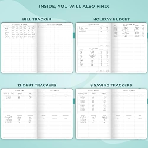 Clever Fox Budget Planner Pro with Cash Budgeting Envelopes, Turquoise - Image 5