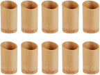 BambooMN Bamboo Kitchen Utensil Holder for Countertop, Utensil Crock for Cooking Utensils - 7" x 4" - Carbonized Brown - 10 Pieces by BambooMN