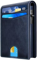QLD 2026 Wallet for Men - RFID Blocking Slim Minimalist Wallet, Navy by QLDBrand