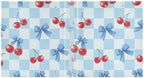 ALAZA Blue Bow Blue Checkered Red Cherry Pattern 3 Ring Binder 1.5 Inch Three Ring Office Binders w/clipboard & 3 Pockets, Hold 200 Sheets, 2 pcs - Image 2