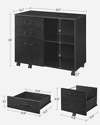 VASAGLE 3-Drawer Lateral File Cabinet, Home Office Printer Stand - Image 3