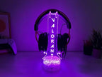 Personalized LED Headphone Stand, Custom Gamertag Headset Holder with Name, RGB Gamer Light Sign, Streamer Headphone Stand, Gaming Desk Accessory, Gamer Room Decor Gift - Image 2