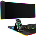 Wireless Charging RGB Mouse Pad with Phone Stand, Large Gaming Desk Mat by miroddi
