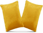 1 MIDDLE ONE 2 Pack Small Pillow, Memory Foam Mini Pillow 11 X 7 Inches for Travel, Sleeping, Nap and Neck, Knee, Lumbar Support, Tiny Cushion for Pet, Dogs (Golden Yellow) by 1MIDDLEONE