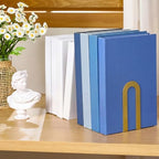 Chunful 24 Pcs Gold Metal BookEnds Shelves, 5.5 x 3.75 x 2.25 in - Image 5
