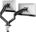 ErGear Dual Monitor Stand up to 33 inches Screen, Load-Bearing Max 22 lbs Each Arm, Adjustable Dual Monitor Mount, Sturdy Steel vesa Monitor Mount with Stable VESA 75x75 100x100mm by ErGear