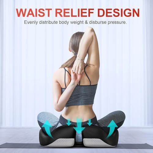 Benazcap Large Ergonomic Seat Cushion Relieves Sciatica & Tailbone Pain - Image 6