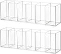 2 Pcs Acrylic Makeup Brush Holder 6 Compartments Pen Organizer, Clear by Juexica