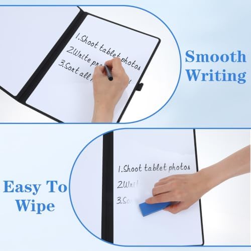4 Pcs Portable Dry Erase Board 12x9 inch with 3 Markers & Eraser, Foldable - Image 6