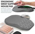 2-in-1 Ergonomic Set, Wave Keyboard Wrist Rest and Massage Slope Mouse Pad Wrist Support, Rebound Memory Foam for Relieve Carpal Tunnel Syndrome and Wrist Pain (Dark Grey) - Image 3