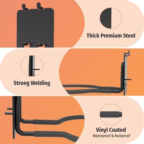 HUHOLE 4 Pack Ring Style Pegboard Weed Eater Hanger for 1/4 Inch Boards - Image 3