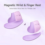 SANWA Wireless Ergonomic Mouse for Large Hands with Wrist Rest, Purple - Image 6