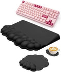 Ergonomic Cloud Wrist Rest Set for Keyboard and Mouse, Black by PVIPCZ