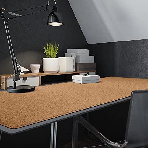MAIDERN Cork & Leather Desk Pad, 63” x 23.6” Large XXL Desk Ma (Black) - Image 6