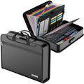 DocSafe Accordion File Organizer Bag with Lock, Fireproof Water Resistant Expanding File Folder with Multi Colorful Pockets,Document Organizer Safe Storage for Important Documents and More, Black by DocSafe