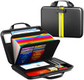 Fireproof Document Organizer with Lock, Semi-Rigid EVA Shell File Box with 13-Pocket Accordion Folder, Water-Resistant Storage for Important Documents, Passports & Certificates by Unknown