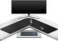 Mydours L-Shape Desk Pad, (38"+38") x13 Large PU Leather Corner Mat,Black by Mydours