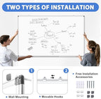 Double-Sided White Board Dry Erase Magnetic Whiteboard Wall 60x40, 2-Pack - Image 3