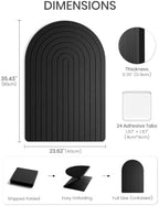 Large Arched Felt Bulletin Board 35.4''×23.6'', Black - Image 3