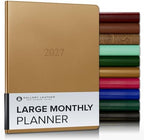 Gallery Leather Large Monthly Planner 2026-2027 Freeport Metallic Gold by GalleryLeather