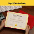 Single Sided Certificate Holders for Letter Size, 8.5 x 11 Bulk Award Certificate Cover for Graduation,Diploma, Documents, Marriage,Employee Appreciation, School,Office, Business (Red, 100CT) - Image 3