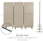 VIVO Beige Freestanding 72 x 66 in Privacy Panel, PP-3-T072BE - Image 3