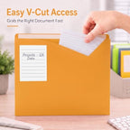 Sabary 25 Pack Poly File Jacket 1" Expansion Pocket Write-on, Orange - Image 6