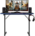 BestOffice | 39" Gaming Table | Blue | Z-Shaped Computer Desk by BestOffice