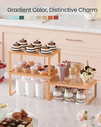 SONGMICS Cabinet Organizer Shelf, Set of 3 Spice Rack, Kitchen Storage - Image 3