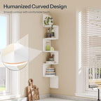 HOOBRO Corner Shelf Wall-Mounted, Set of 2 Floating Corner Shelves for Wall - Image 5