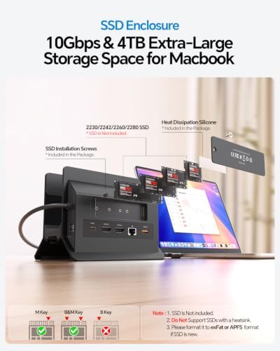 MacBook Docking Station Dual Monitor 4K@60Hz for MacBook Pro/Air M5/M4 - Image 6