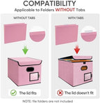 BALEINE File Organizer Box with Lid, Collapsible Hanging File Storage Box - Image 5