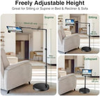 elitehood Diagonal Design iPad Floor Stand for Bed with Heavy Duty Base - Image 4