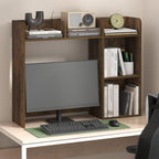 Furinno Classic Desk Shelf, 5-Shelf Desktop Hutch, Book Shelf, 3-Tier Desk Organzier, for Office Supplies, Office Desk Accessories, for Home Office, College, Dorm, White - Image 2