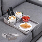 Nnewvante Couch Table Between Cushion Seat Bamboo,Gray by Nnewvante
