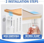 LUKETURE Desk Side Storage, Laptop Holder No Drill Clamp On Organizer - Image 4