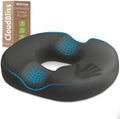 CloudBliss Donut Pillow Stadium Seat Cushion for Tailbone Pain Relief and Hemorrhoids, Memory Foam Seat Chair Cushion, Portable Seat Cushions for Bleachers, Car, Home & Office by CloudBliss
