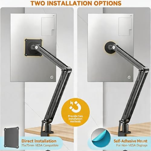 Portable Monitor Holder Mount Arm with Strong Magnetic 360° Rotating Base Bearing Over 5LBS Compatible with 12.9/14.6/15.6/17.3/18.5 inch iPad Pro/Mini/Air/Surface/Samsung - Image 5