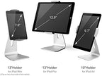 Viozon iPad Pro Stand, Tablet Stands 360° Rotatable Aluminum Alloy Desktop Mount Stand Compatible with 7-13inch iPad Pro iPadAir iPad Mini Surface and Surface Pro (Silver General) - Image 4