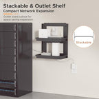 VICSKY 14-inch Router and Modem Shelf with Cable Management Box Wall Mount - Image 5