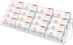 Hoteam Acrylic Business Card Holder for Desk Multiple 16 Slot 4 Tier Large Business Card Organizer Display Rack Clear Plastic Holder Stand for Home(1 Pcs) by Hoteam