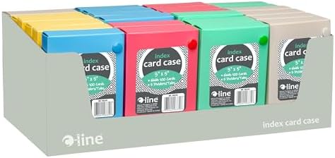 C-Line Index Card Case for 3 x 5 Inch Index Cards, Assorted Colors, Set of 24 Cases (58335-24) - Image 2