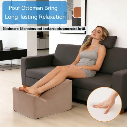 Version that Modern Pouf Ottoman,Relax Stool,Floor Poufs for Couch - Image 6