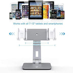 KABCON Tablet Stand Holder, Tightness Adjustable Multi-Angle Foldable Eye-Level Aluminum Solid Tablets Stands Dock for 4''-14''Tablets/Phone, iPad Series,Samsung Galaxy Tabs,Kindle Fire,Etc. - Image 2
