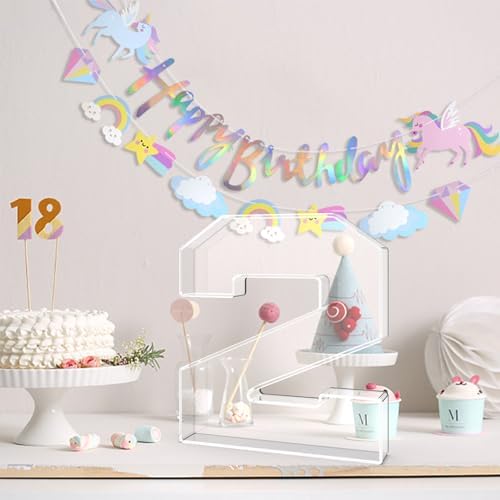 13.8" Acrylic Number Charcuterie Tray, Fillable Charcuterie Box (Number 2) - Image 4