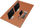 Mydours 55" x 28" XXL Large PU Leather Desk Mat, Gaming Mouse Pad, (Brown) by Mydours