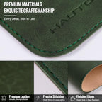HAUTOCO Cork Desk Mat 48''x19.7'', Distressed PU Leather & Cloth Desk Pad - Image 5